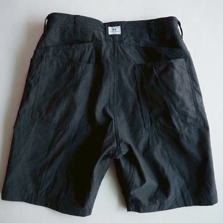 SASSAFRAS/D Scoop Pants 1/2(6oz Black chambray)