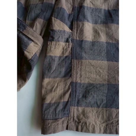 SASSAFRAS/Gardener Open Half(Black×Grey×Brown check)