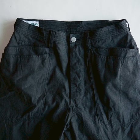 SASSAFRAS/D Scoop Pants 1/2(6oz Black chambray)