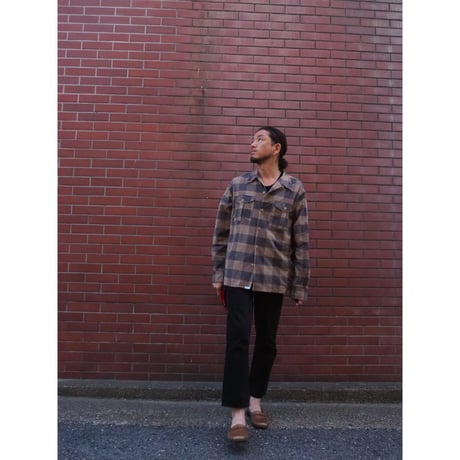 SASSAFRAS/Gardener Open Half(Black×Grey×Brown check)
