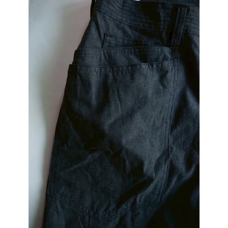 SASSAFRAS/D Scoop Pants 1/2(6oz Black chambray)