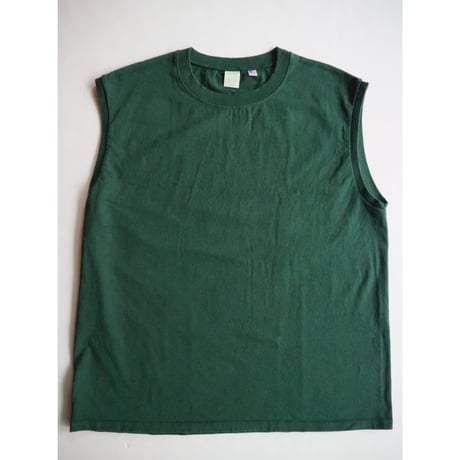 TOUGHER/Sleeveless Tee Made in USA🇺🇸(Blue/Green)