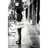 Black Canvas!!!"FASHION IS THE ARMOR" Tote bag by Enviro.🇺🇸