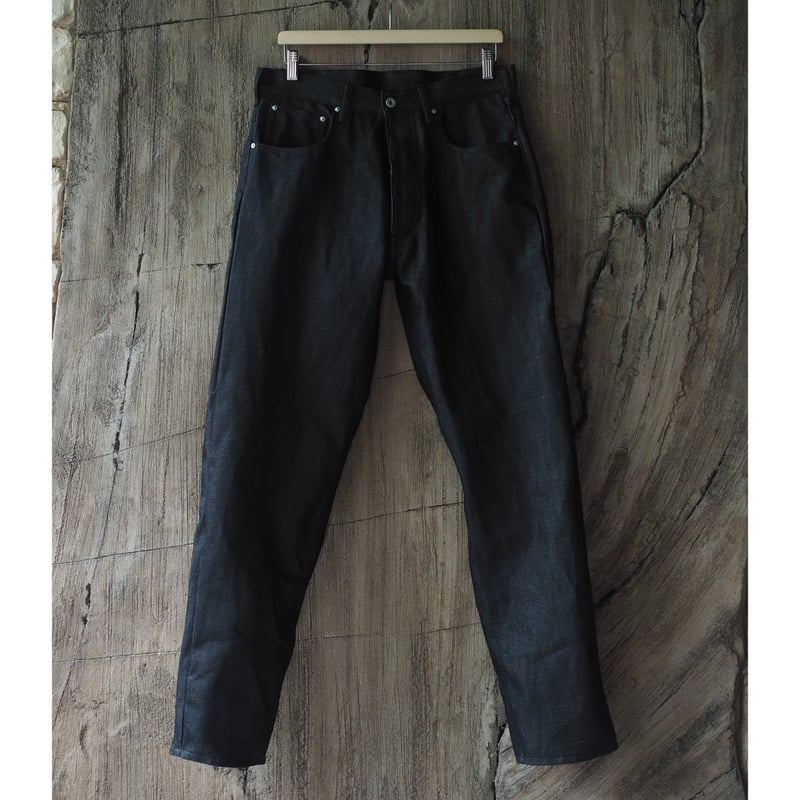 Willow Pants Y-001 テーパードデニム SIZE2 Yuichiro Iida by Willow Pants/ Y-001 BLACK | Ii