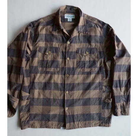 SASSAFRAS/Gardener Open Half(Black×Grey×Brown check)