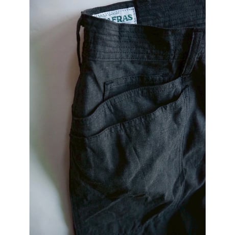 SASSAFRAS/D Scoop Pants 1/2(6oz Black chambray)