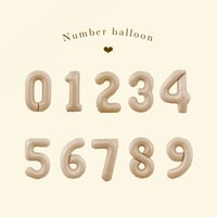 number balloon（pink beige）