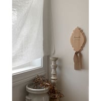 wooden name plate