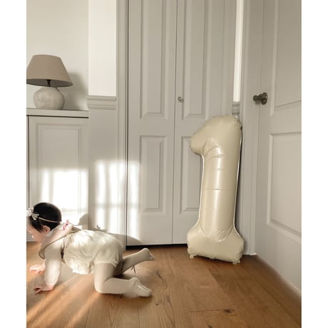 number balloon（sand beige）
