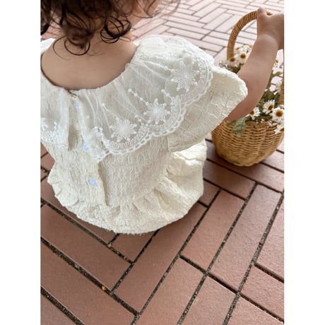 Frill chiffon rompers
