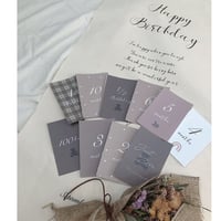 くすみカラー（grey）　monthly card