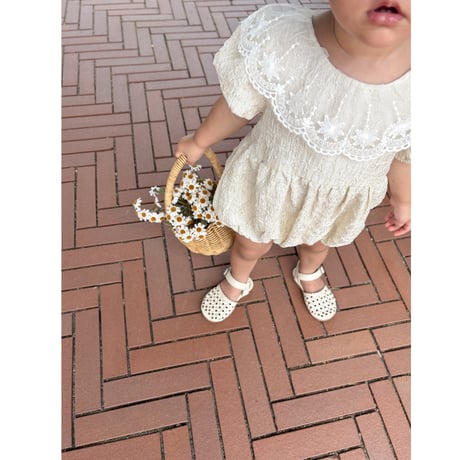 Frill chiffon rompers