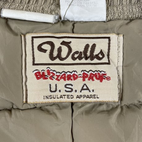 Walls 90's down vest made in u.s.a