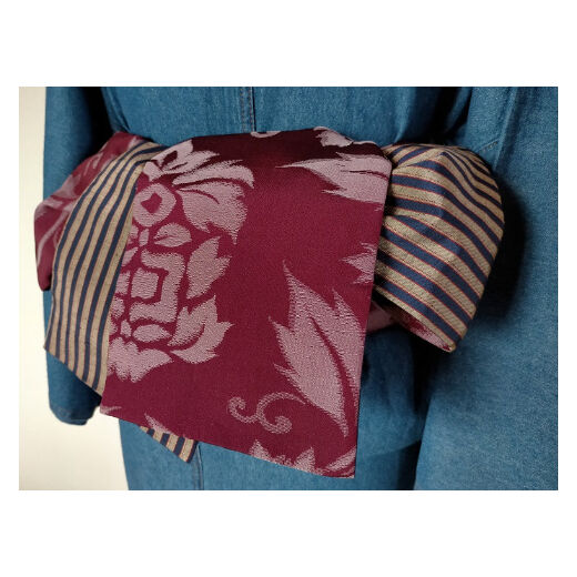 夏の着物に合わせたい、半幅帯の結び方 | きもの着方教室 いち瑠 半幅帯 浴衣帯 まとめ売り 着物 カバン リメイクBM-5233