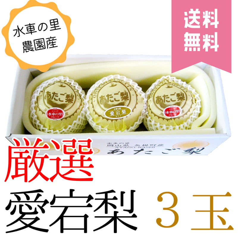 送料無料】愛宕梨 贈答用 3玉入り | 水車の里フルーツトピア