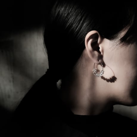 ATMOSPHERE LS - Hoop Pierce / Earring - Clear - S