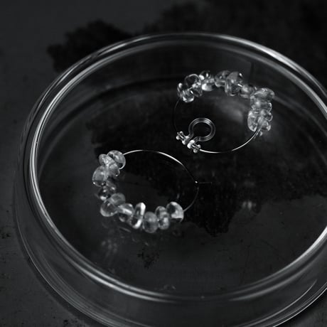 ATMOSPHERE LS - Hoop Pierce / Earring - Clear - S