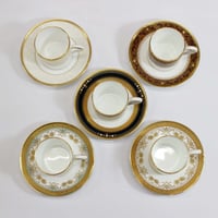 ☆★特選品★☆　ノリタケ　コーヒー碗皿アソート五客セット　BONE CHINA　ボーンチャイナ　日本製