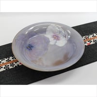 ☆★特選品★☆　京都　京焼（清水焼）　土淵陶葊(どぶちとうあん)作　★パンジー八寸平菓子鉢★　陶器製
