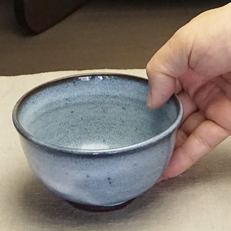 和食器 布志名焼 雲善窯 茶碗 大 12cm 海鼠釉 白
