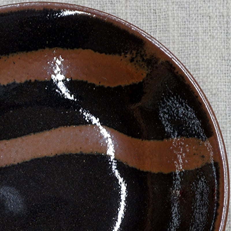 和食器 益子焼 小皿 12cm 柿釉 三流し | うつわの店 クラフトなかつか