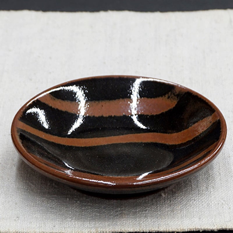 和食器 益子焼 小皿 12cm 柿釉 三流し | うつわの店 クラフトなかつか