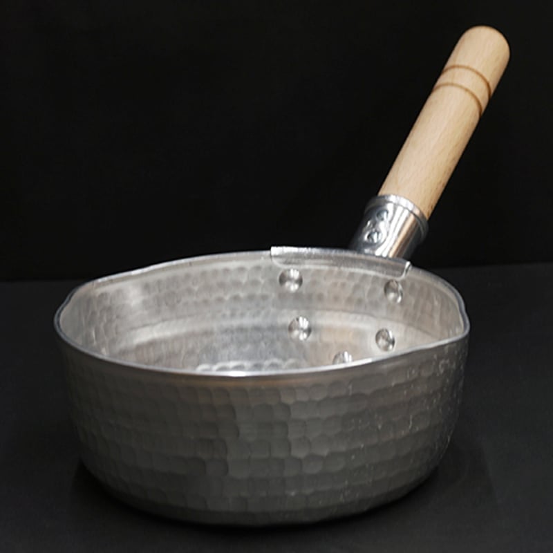 中村銅器製作所 特製 厚口 アルミ 雪平鍋 特注 両口 15cm 打出