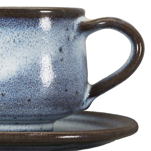 和食器 布志名焼 雲善窯 カップ＆ソーサー 150cc 海鼠釉 | うつわの店