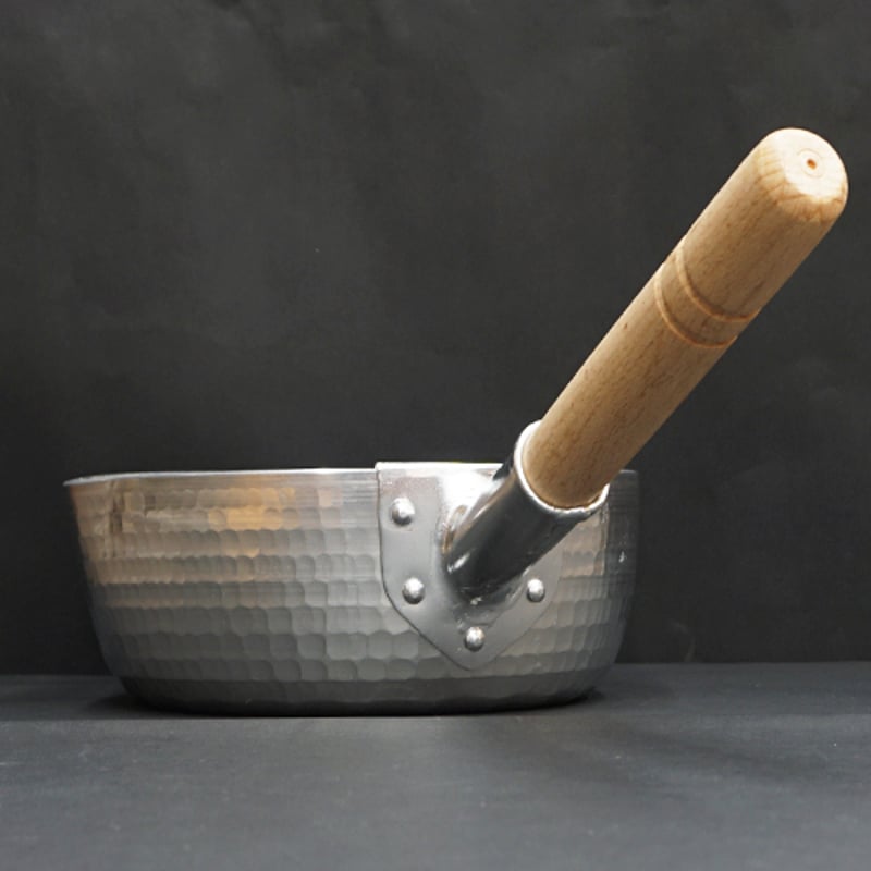 中村銅器製作所 特製 厚口 アルミ 雪平鍋 特注 両口 15cm 打出