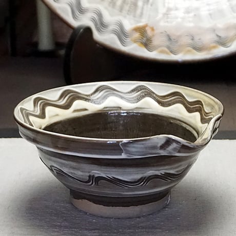 和食器 小鹿田焼 黒木昌伸窯 大 すり鉢 18cm 櫛目 白