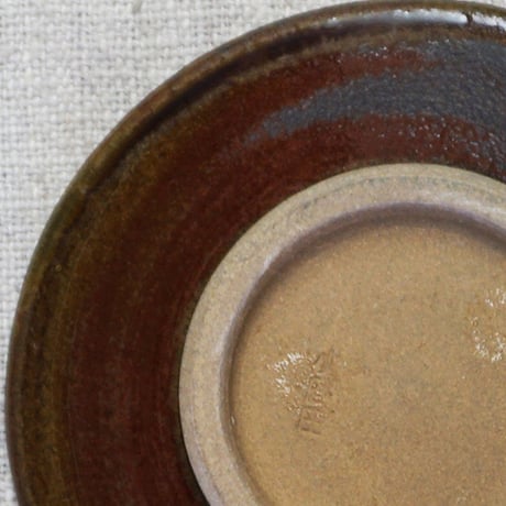 和食器 小鹿田焼 黒木昌伸窯 豆皿 9cm 刷毛目 緑