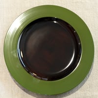 漆器 木の器 カラー プレート 21cm グリーン