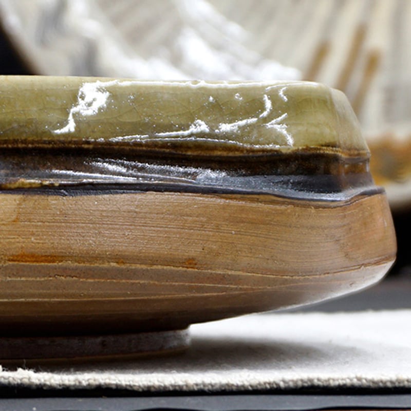 和食器 伊賀焼 殿白窯 浅角 大鉢 21cm 焼締 灰釉 | うつわの店