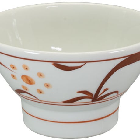 和食器 砥部焼 梅山窯 茶碗 大 12cm 赤 太陽