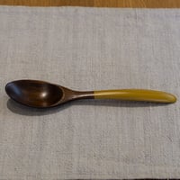 漆器 ディナー 用 木のスプーン 19cm イエロー