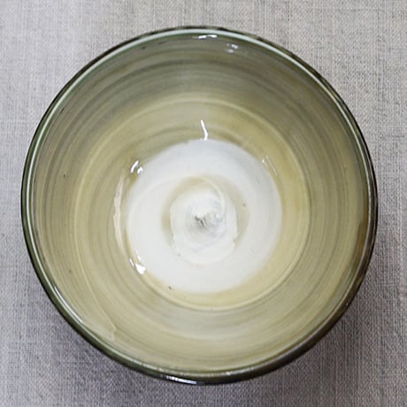 和食器 小鹿田焼 黒木昌伸窯 茶碗 大 13.5cm 刷毛目 緑