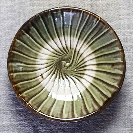 和食器 小鹿田焼 黒木昌伸窯 小皿 12cm 刷毛目 緑