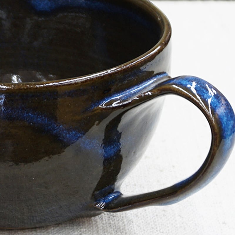 和食器 布志名焼 雲善窯 スープカップ 230cc うぐいす茶 | うつわの店