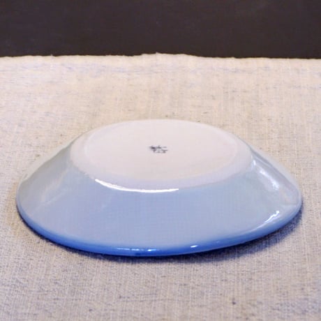 和食器 砥部焼 梅山窯 小皿 11cm 布目 一つ唐草