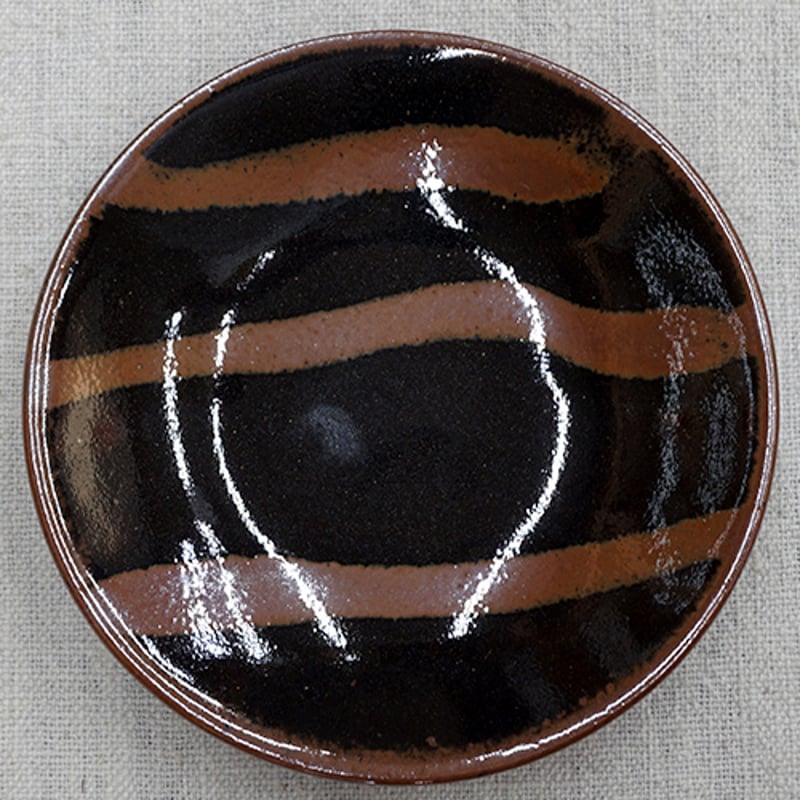 和食器 益子焼 小皿 12cm 柿釉 三流し | うつわの店 クラフトなかつか