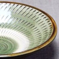 和食器 小鹿田焼 黒木昌伸窯 小皿 12cm 飛び鉋 緑