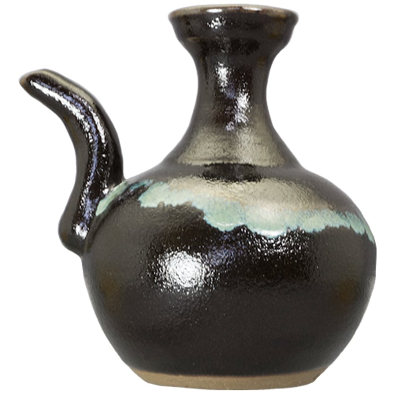 酒器 龍門司焼 からから 徳利 350cc 黒釉青流 | うつわの店 クラフト