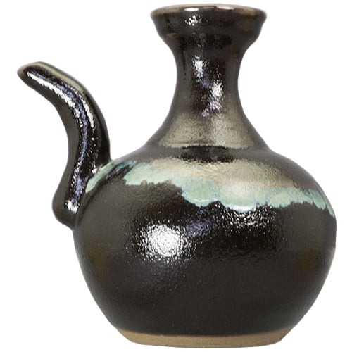 酒器 龍門司焼 からから 徳利 350cc 黒釉青流 | うつわの店 クラフト