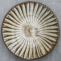 和食器 小鹿田焼 黒木昌伸窯 中皿 15cm 刷毛目 白