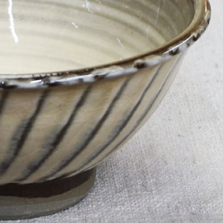 和食器 小鹿田焼 黒木昌伸窯 茶碗 小 12cm 刷毛目 白