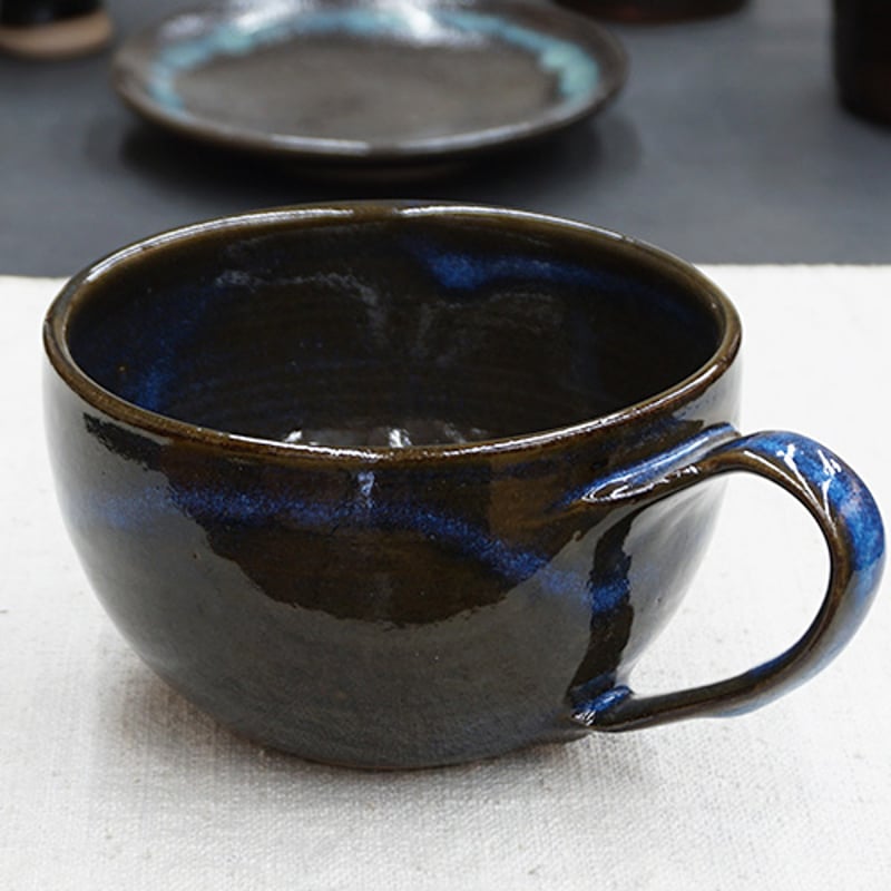 和食器 布志名焼 雲善窯 スープカップ 230cc うぐいす茶 | うつわの店