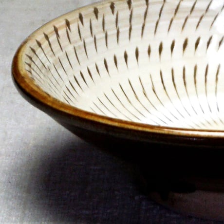 和食器 小鹿田焼 黒木昌伸窯 小皿 12cm 飛び鉋 白