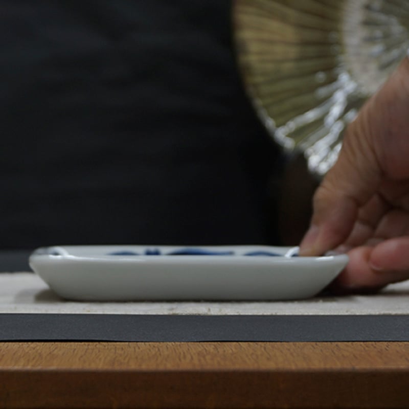 砥部焼「9寸長角布目皿（一つ唐草）」1枚【 送料確認用