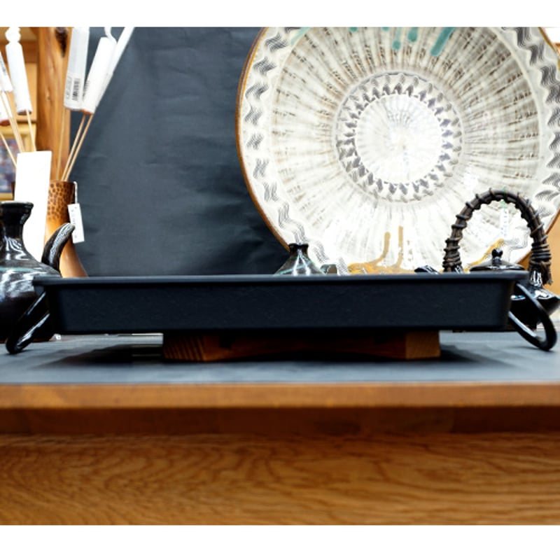 南部鉄器 及精鋳造所 角 焼肉 プレート 29cm ih 対応 | うつわの