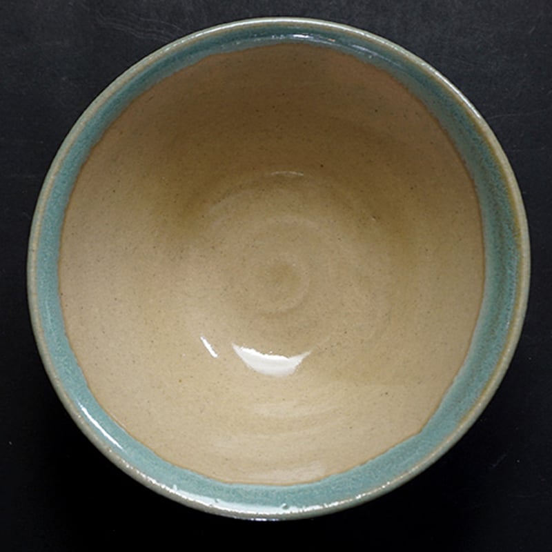 和食器 益子焼 茶碗 中 12cm 青釉 丸笹紋 | うつわの店 クラフトなかつか